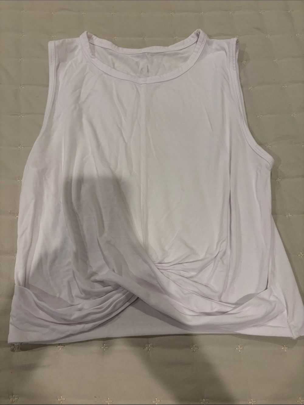 Alo Women’s White Twist Front Tank Top